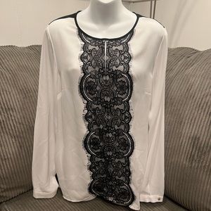 COPY - VINCE CAMUTO Black & White Blouse.